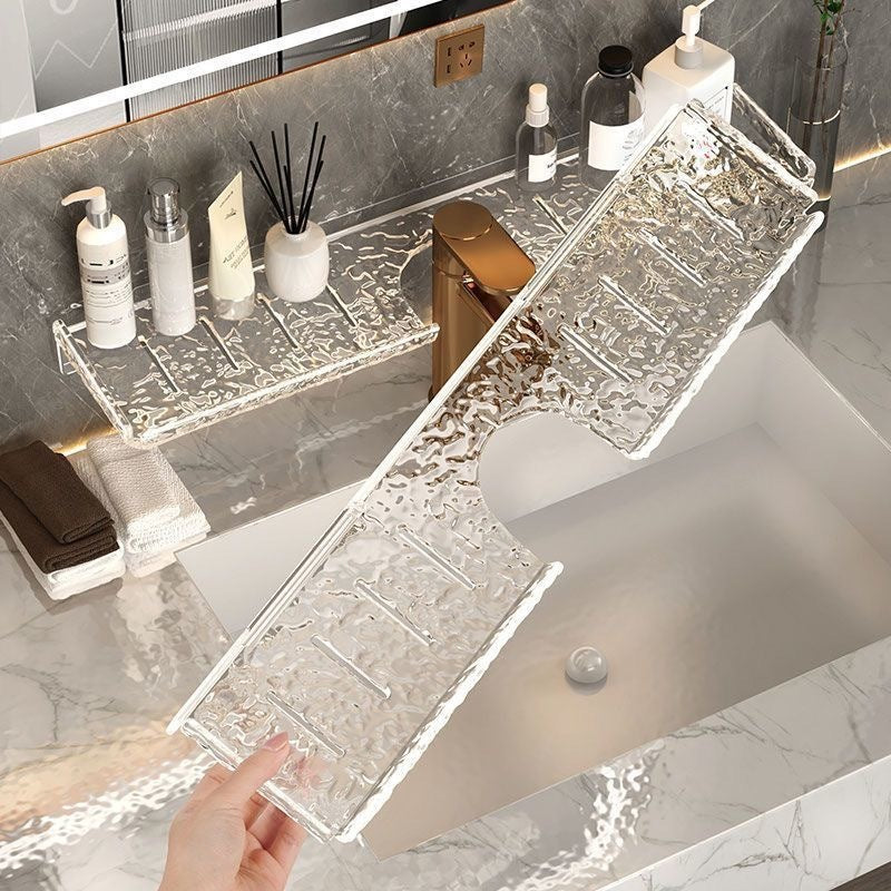 Bathroom Towel Rack, Wall Mounted No Drill Adhesive Single Bar Holder For Bathroom Shower Organization