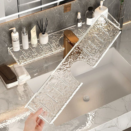 Bathroom Towel Rack, Wall Mounted No Drill Adhesive Single Bar Holder For Bathroom Shower Organization
